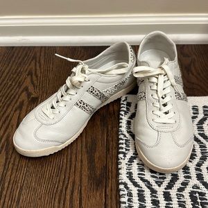 Jcrew x Gola Sneakers - size 9 - white w/ leopard details